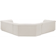 Meridian Furniture Cascade Cream Boucle Fabric Modular Sectional