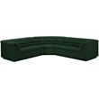Meridian Furniture Cascade Green Boucle Fabric Modular Sectional