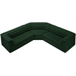 Meridian Furniture Cascade Green Boucle Fabric Modular Sectional