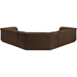 Meridian Furniture Cascade Brown Velvet Fabric Modular Sectional