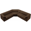 Meridian Furniture Cascade Brown Velvet Fabric Modular Sectional