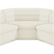 Meridian Furniture Cascade Cream Velvet Fabric Modular Sectional