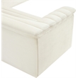 Meridian Furniture Cascade Cream Velvet Fabric Modular Sectional