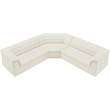 Meridian Furniture Cascade Cream Velvet Fabric Modular Sectional