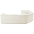 Meridian Furniture Cascade Cream Velvet Fabric Modular Sectional