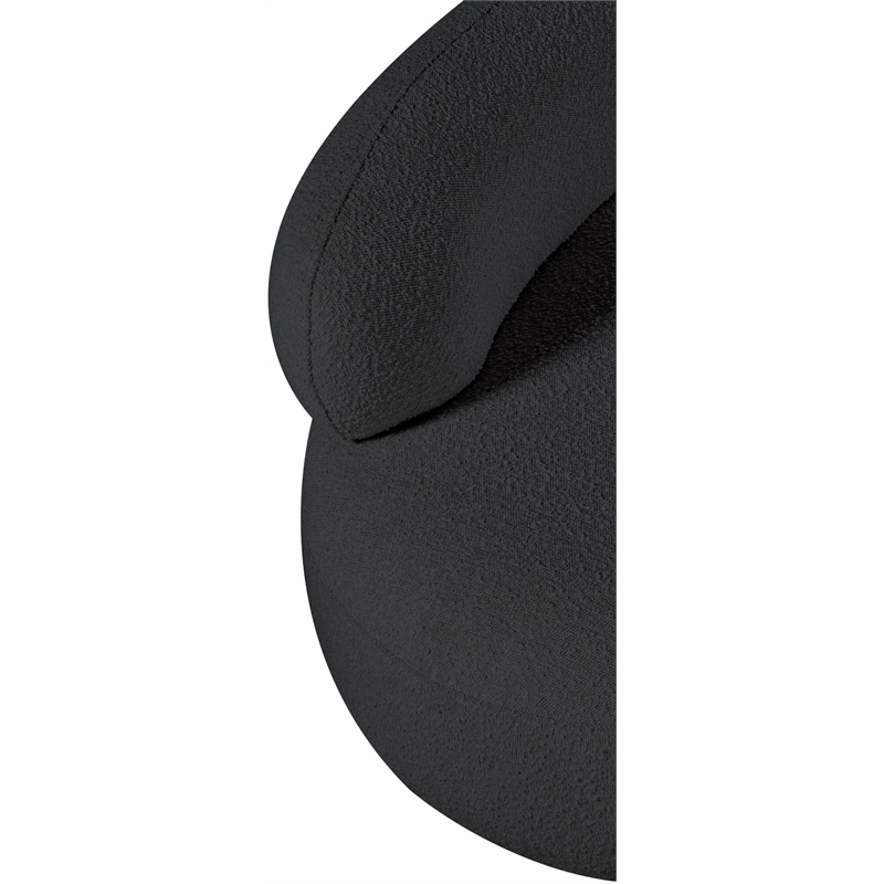 Meridian Furniture Venti Black Boucle Fabric Chair