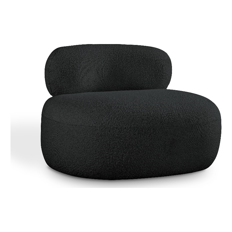 Meridian Furniture Venti Black Boucle Fabric Chair