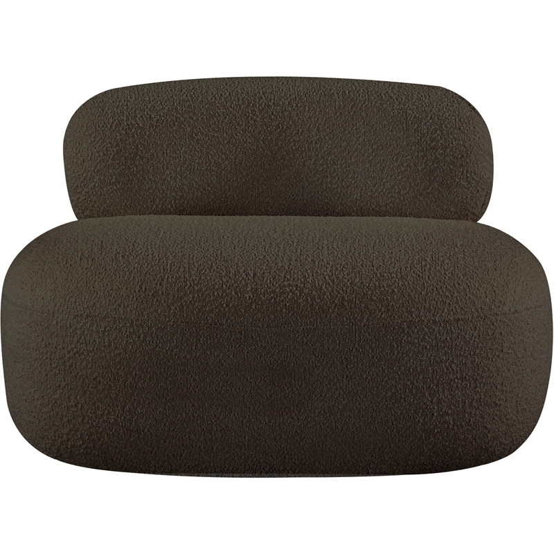 Meridian Furniture Venti Brown Boucle Fabric Chair