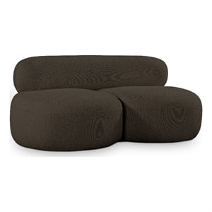 Meridian Furniture Venti Brown Boucle Fabric Loveseat