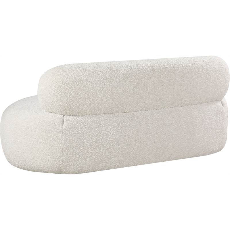 Meridian Furniture Venti Cream Boucle Fabric Loveseat