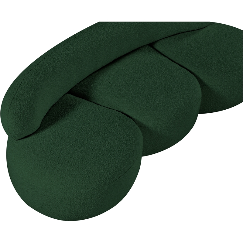 Meridian Furniture Venti Green Boucle Fabric Sofa