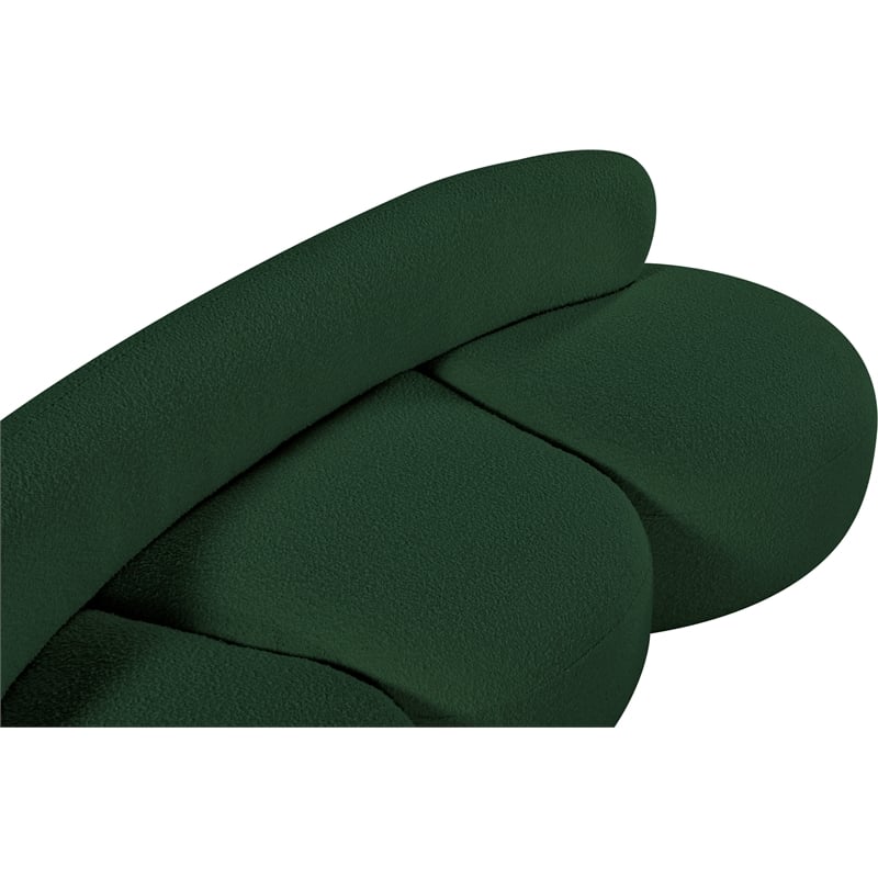 Meridian Furniture Venti Green Boucle Fabric Sofa