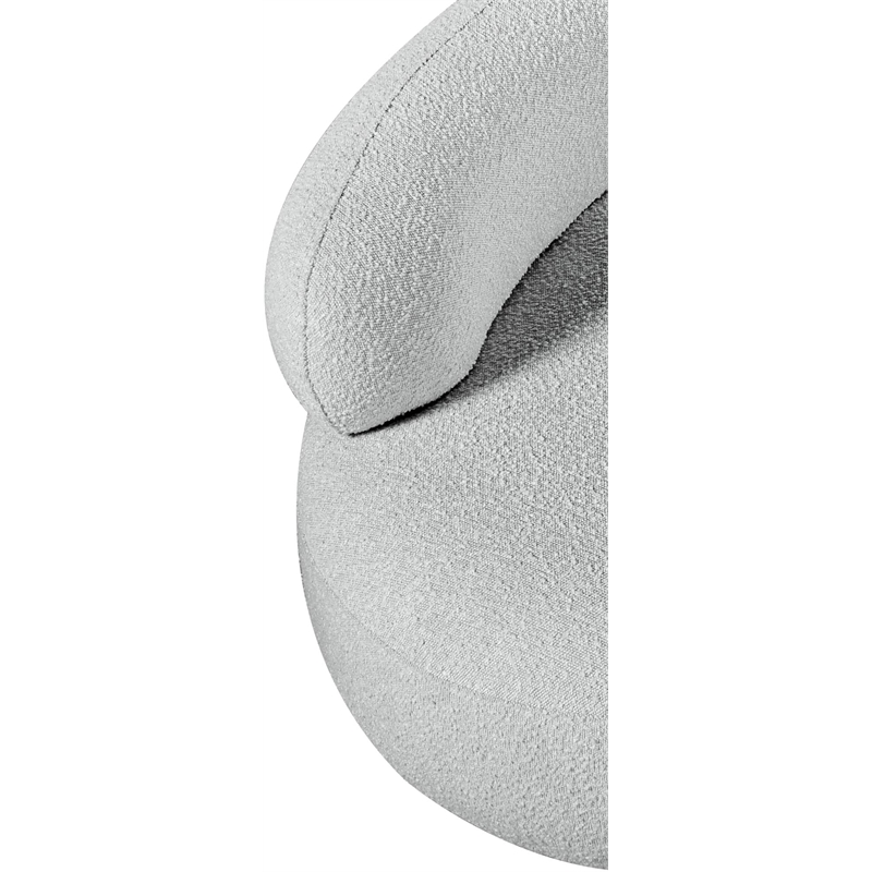 Meridian Furniture Venti Grey Boucle Fabric Chair