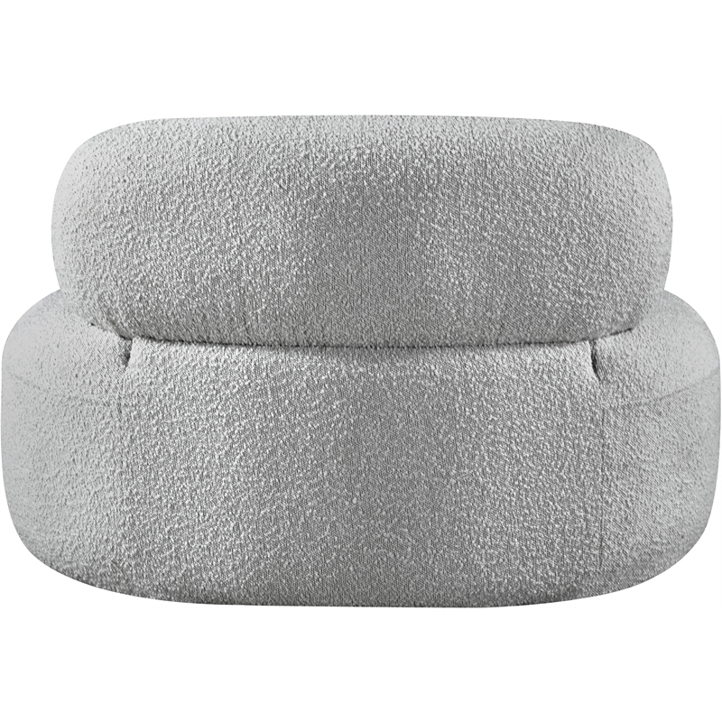 Meridian Furniture Venti Grey Boucle Fabric Chair