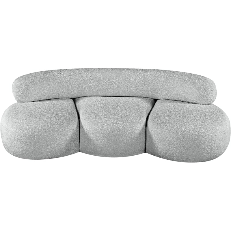 Meridian Furniture Venti Grey Boucle Fabric Sofa