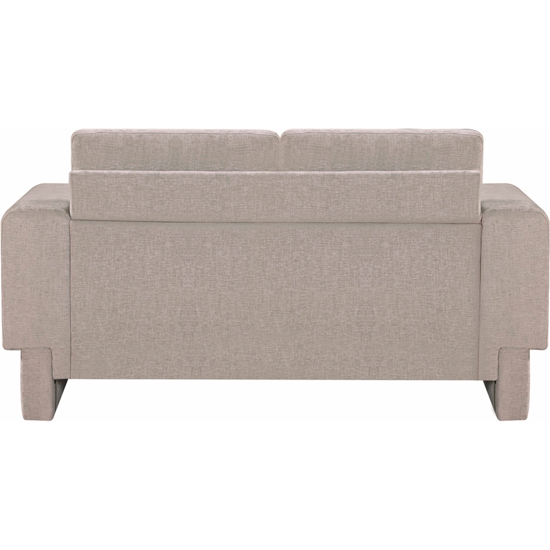Meridian Furniture Madeline Beige Chenille Fabric Loveseat