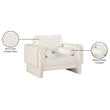 Meridian Furniture Madeline Cream Chenille Fabric Chair