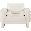 Meridian Furniture Madeline Cream Chenille Fabric Chair