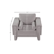 Meridian Furniture Madeline Grey Chenille Fabric Chair