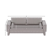 Meridian Furniture Madeline Grey Chenille Fabric Sofa