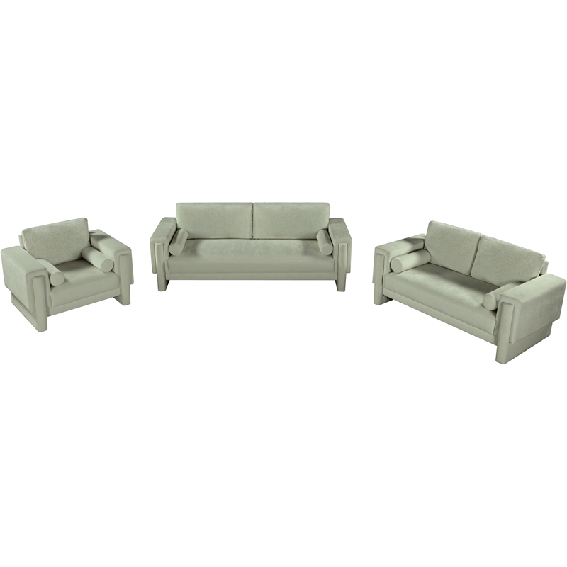 Meridian Furniture Madeline Mint Chenille Fabric Loveseat