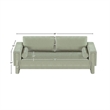 Meridian Furniture Madeline Mint Chenille Fabric Sofa