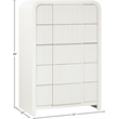 Meridian Furniture Fluted Cream Oak Veneer Chest