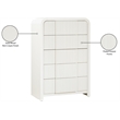 Meridian Furniture Fluted Cream Oak Veneer Chest