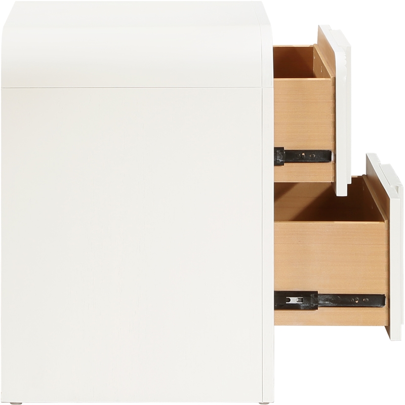 Meridian Furniture Fluted Cream Night Stand