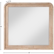 Meridian Furniture Fluted Natural Mirror