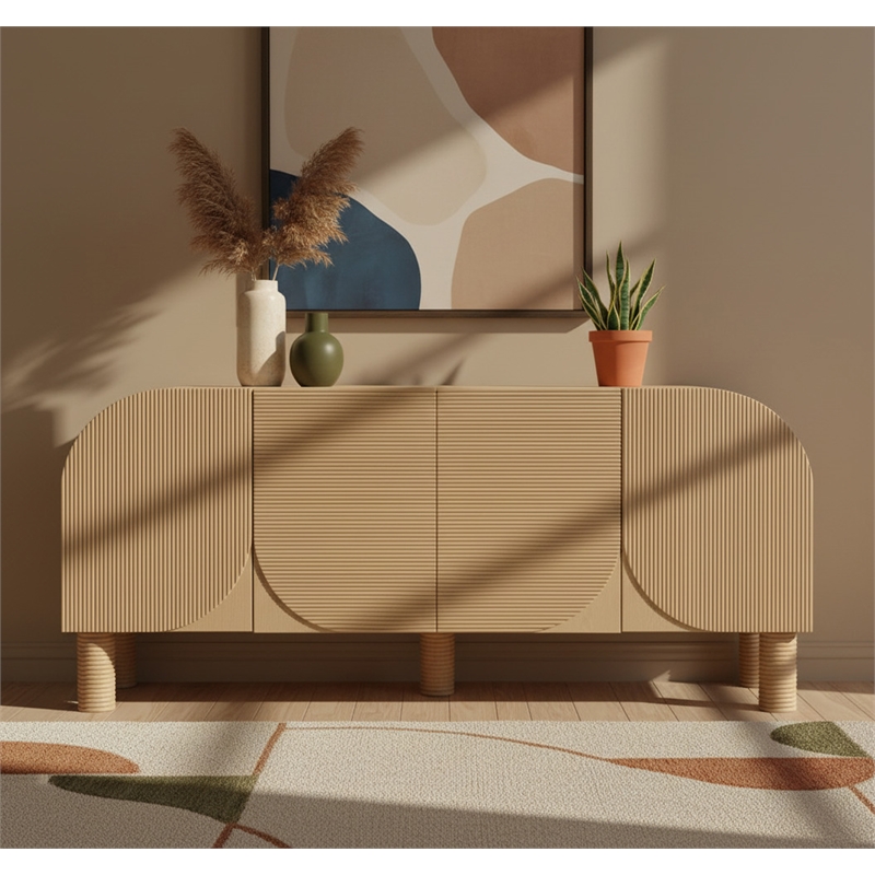 Meridian Furniture Casablanca Oak Wood Veneer Sideboard/Buffet
