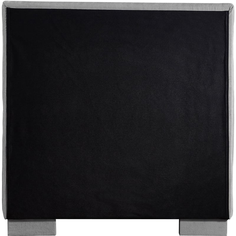 Meridian Furniture Paxton Grey Chenille Fabric Twin Bed