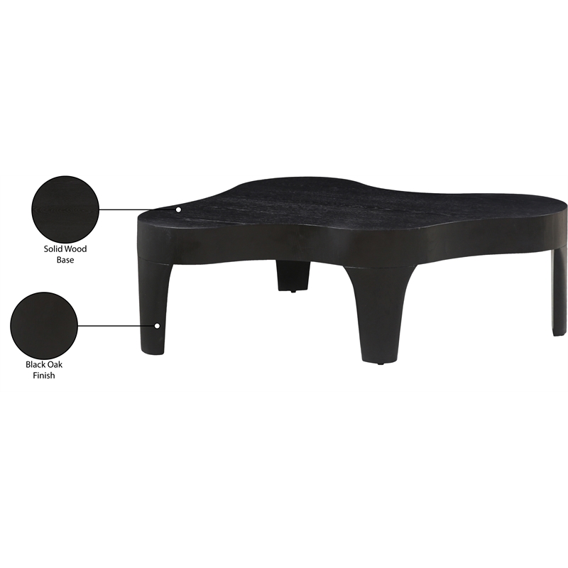 meridian furniture oakley black coffee table