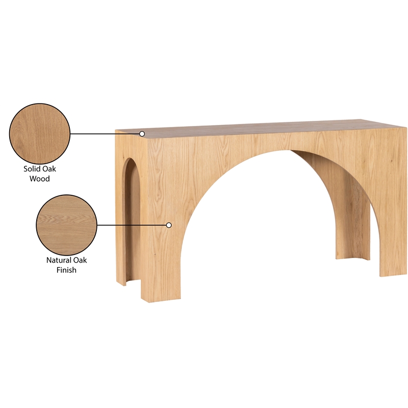 Meridian Furniture Arch Oak Console Table
