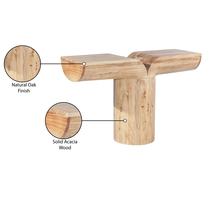 Meridian Furniture Tee Oak Console Table
