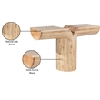 Meridian Furniture Tee Oak Console Table