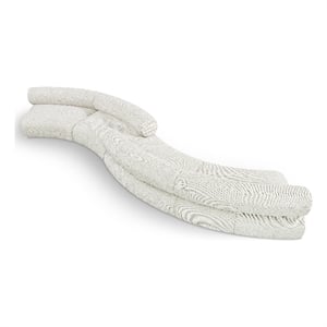 Meridian Furniture Bale 202&quot Cream Chenille Fabric 4 pc. Modular Sectional