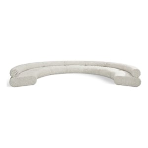 Meridian Furniture Bale 202&quot Cream Chenille Fabric 7 pc. Modular Sectional