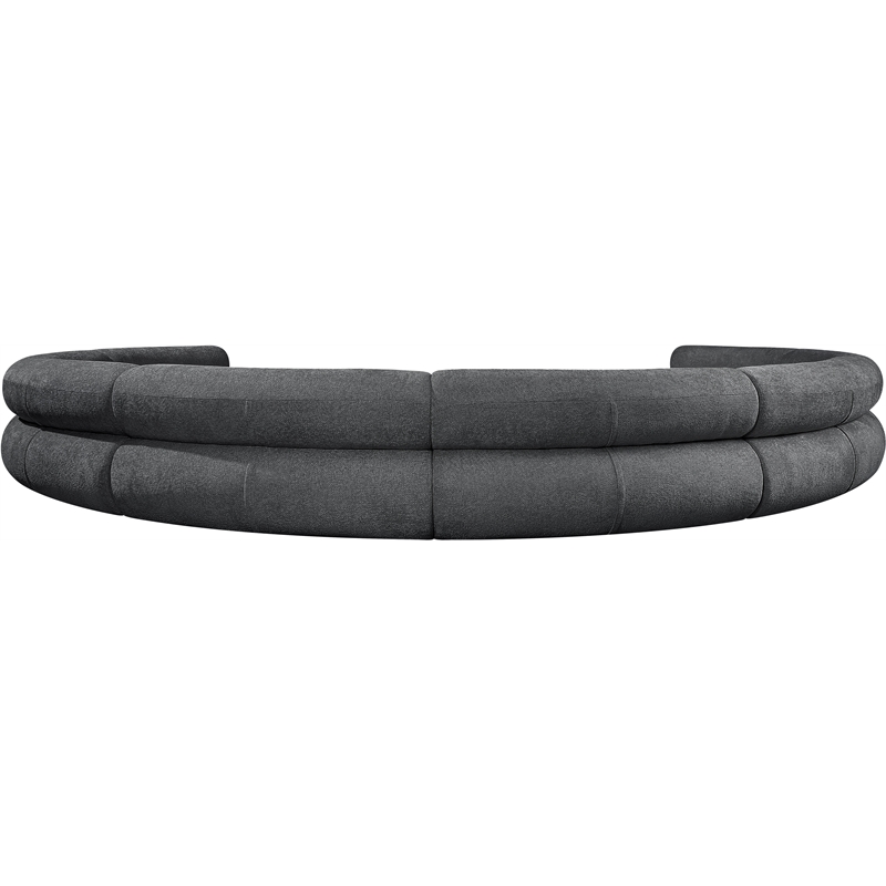 meridian furniture bale 202&quot grey chenille fabric 8 pc. modular sectional