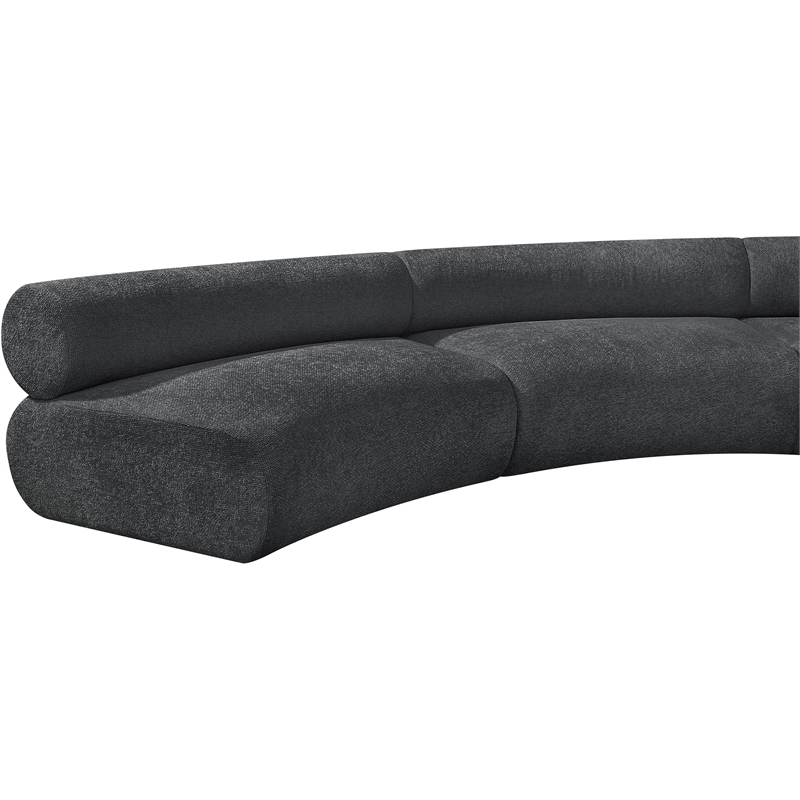 meridian furniture bale 202&quot grey chenille fabric 8 pc. modular sectional