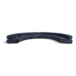 Meridian Furniture Bale 202&quot Navy Chenille Fabric 6 pc. Modular Sectional