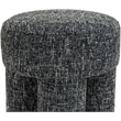 Meridian Furniture Larson Black Fabric Ottoman/Stool
