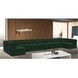 Meridian Furniture Ollie Green Boucle Fabric Modular Sectional
