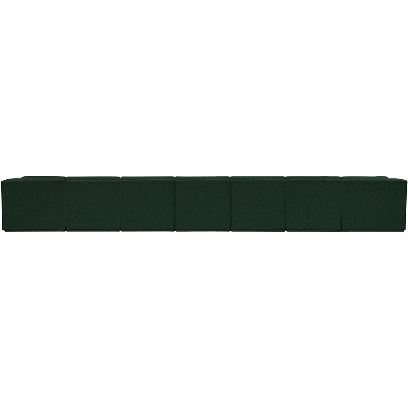 Meridian Furniture Ollie Green Boucle Fabric Modular Sectional