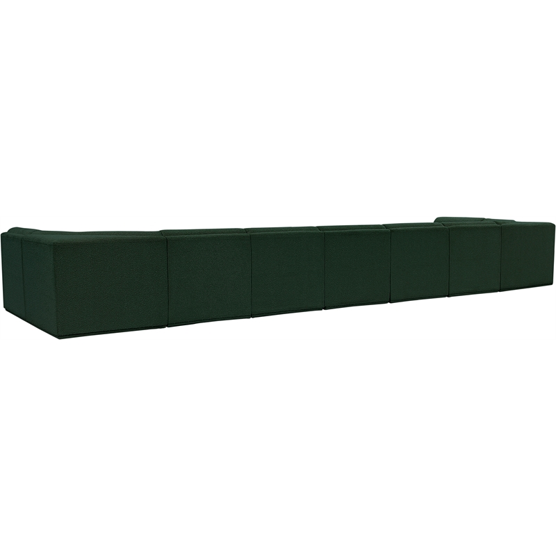 Meridian Furniture Ollie Green Boucle Fabric Modular Sectional