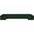 Meridian Furniture Ollie Green Boucle Fabric Modular Sectional