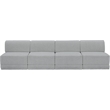 Meridian Furniture Ollie Grey Boucle Fabric Modular Sofa