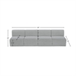 Meridian Furniture Ollie Grey Boucle Fabric Modular Sofa