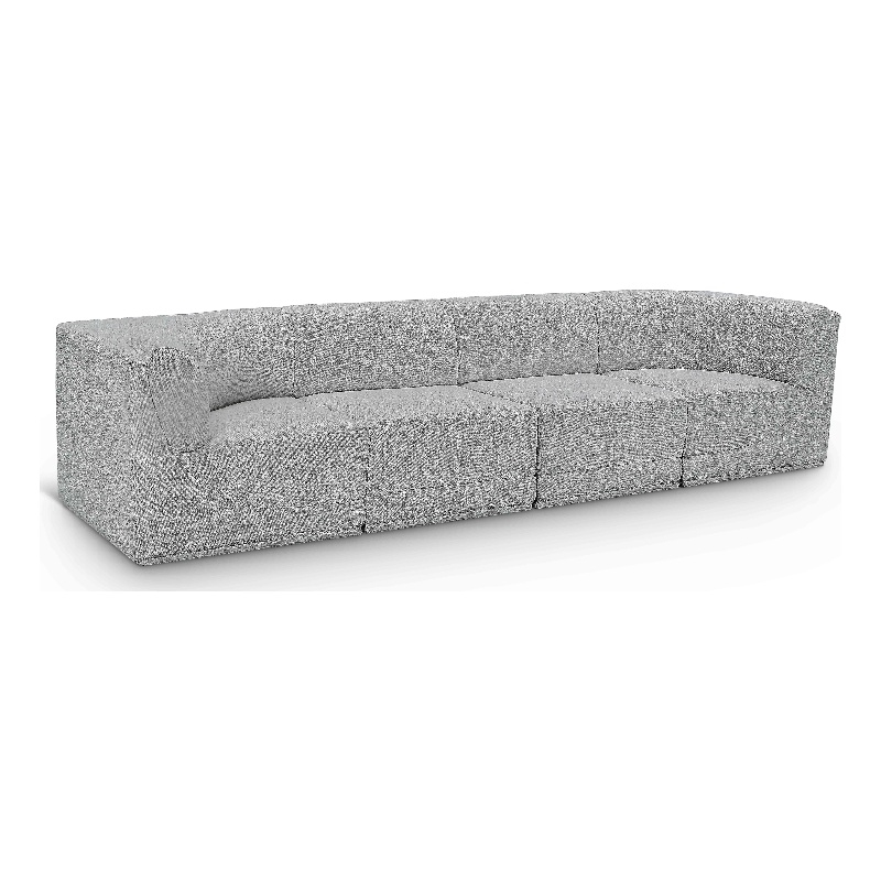 Meridian Furniture Ollie Grey Boucle Fabric Modular Sofa