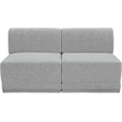 Meridian Furniture Ollie Grey Boucle Fabric Modular Sofa